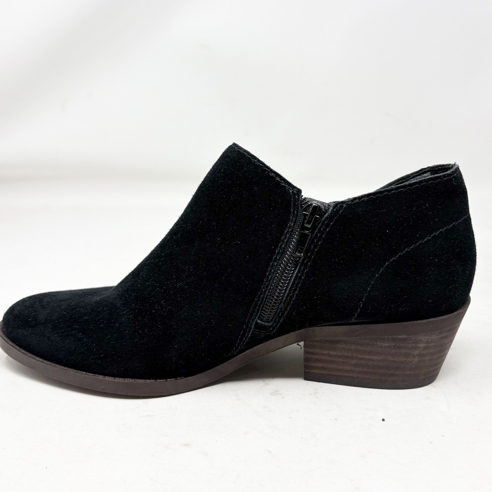 Lucky‎ Brand Fanky Black Suede Leather Ankle Booties Womens 8.5M Boho Western - Picture 4 of 8